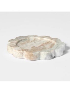 NEW Marble Round Candle Tray Gray - Threshold™ designed with Studio McGee